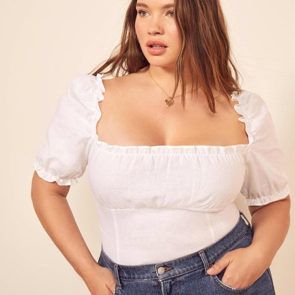 Reformation Tops - Reformation Salina Top in White NEW
